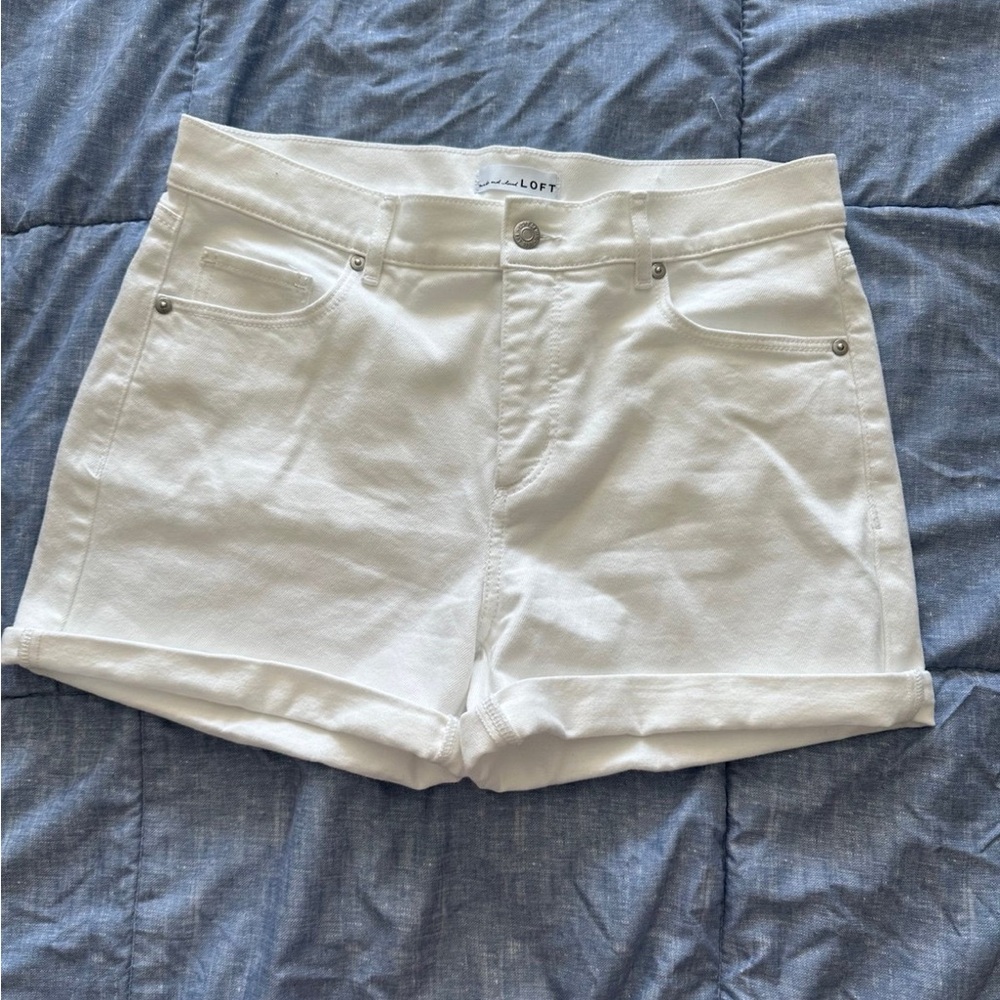 LOFT Women's Classic White Jean Shorts